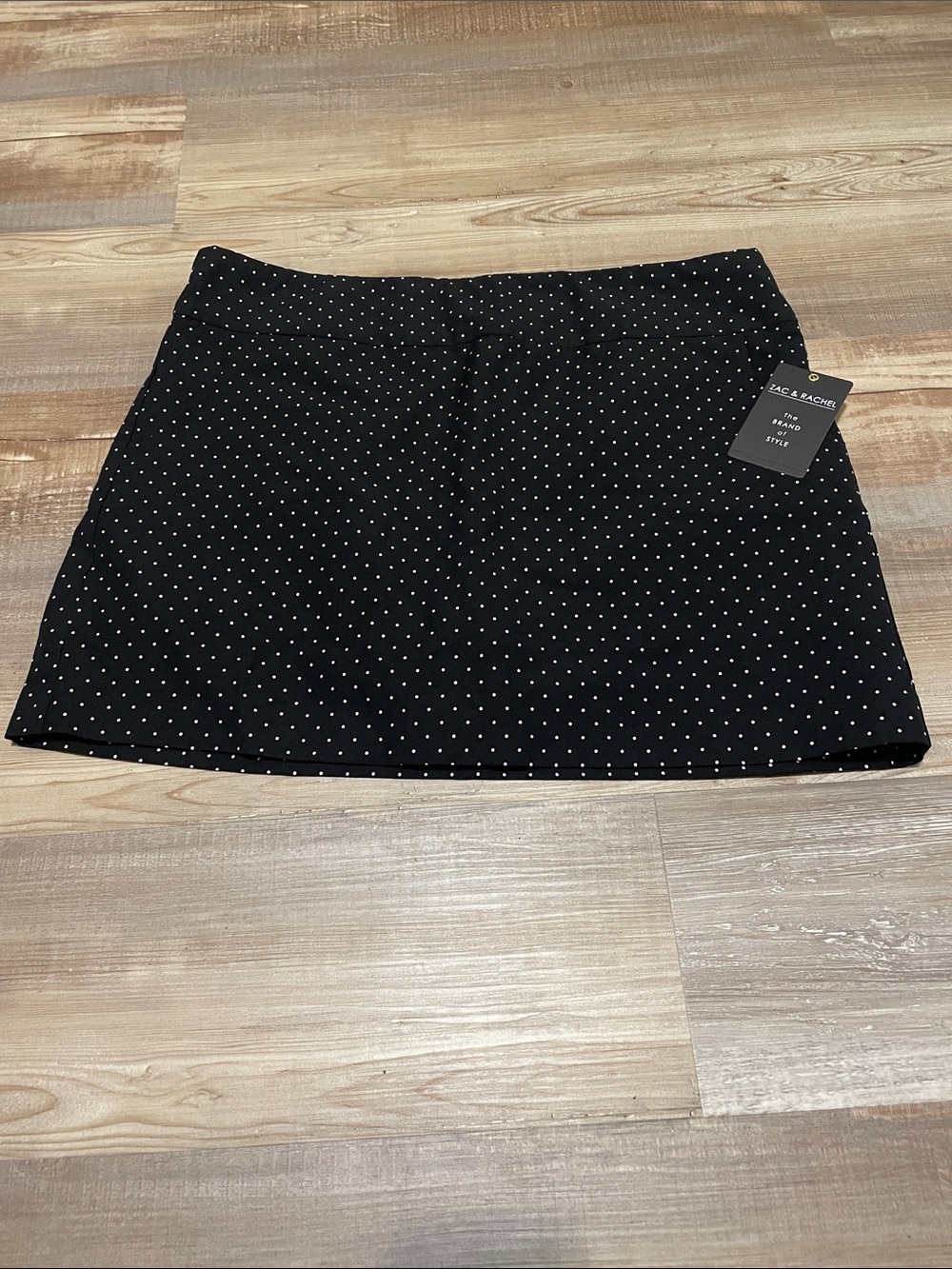 Zac & Rachel Black Skorts with White Polka Dots